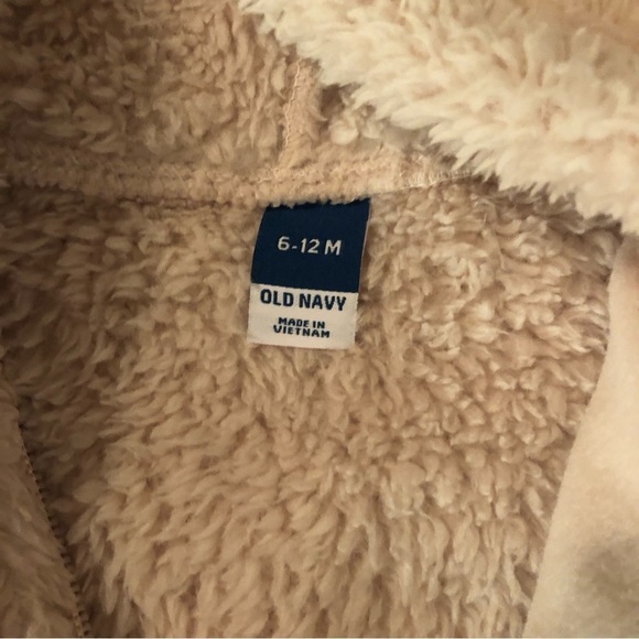 Fuzzy Sherpa Light Pink Old Navy One Piece - Picture 4 of 5